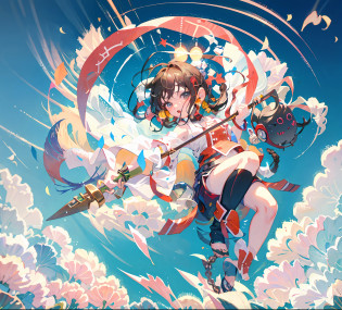 A bare-assed child levitates in the air?Comfortable expression?A boy?Shota?adolable?Six-year-old boy?The barefoot?panoramic lens?full body shot shot?(Libido boy)?((Shota))?lotus flower?short detailed hair?Pick dyeing?Bangs between the eyebrows?Hot Wheels?belly-bar??