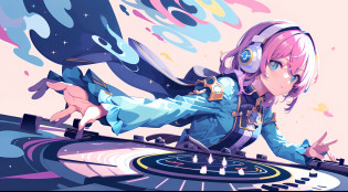 ((masterpiece)), (((best quality))), ((ultra-detailed)), ((illustration)),[realism light effect],shadow,(Fantasy style),(white background:1.6), simple background, (earth theme),(a cloak)[(hair focus,((1girl)),[(big slime hair): (cloud hair):0.3],(DJ:1.5),(Disc Jockey:1.5), (hair on background),(high saturation),(Hair is surrounded by galaxy splashes???????Her hair is turning into a galactic cloud??1.27628???Hair and clothes are galactic clouds and star clusters?1.1025???The cloak is turning into a galactic cloud??colorful_galaxy_print_clusters_of_stars_print?1.35? ,((Detailed starry sky with colorful galaxies and galactic clouds):1.2)):0.35], (((tmasterpiece))),(((best qualtiy))),((ultra - detailed)),(illustratio), (dynamic angle),((floatking)),(Paintwork),((Loose hair)),((beautifull detailed face)),collars,cropped shoulders,((The color hair)),((Striped hair)),Beautiful detailed eyes,(Gradient color eyes),(((Colored eyes))),(((coloured background))),(((high saturated))),(((Surrounded by colorful splashes))),(((Surrounded by colored dots))),Colored bubbles,((shiny)),