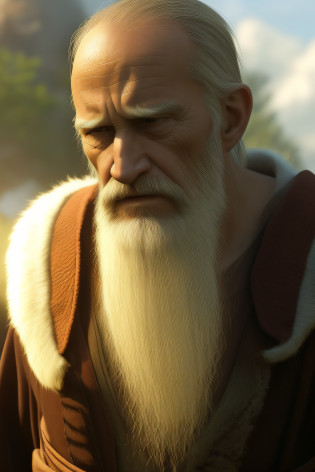 A-Zovya Photoreal (An old man contemplating the 3D 16k cinematic photo universe ), cabelos longos e barba longa 3D 16k, with a long tunic 3D 16k cinematic photo 3D 16k, com rosto altamente detalhado com poros e muitos detalhes  3D 16k , fotografia extremamente realista , photo cinematogr�fica3D 16k.