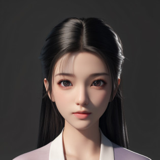 Arafad image of a woman with long black hair, 3 d anime realistic, Rendu portrait 8k, highly detailed character, Realistic anime 3 D style, smooth 3d cg render, 3 D rendering character art 8 K, 8K highly detailed face, 3d character realistic, detailed face of a asian girl, south east asian with round face