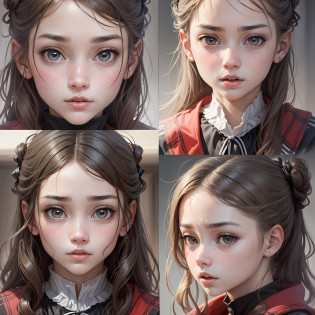A closeup of a girl with different expressions on her faces, facial expression, cute expression, different expression, facial expression, showing throat, facial expressions, full of expressions, detailed facial expressions, detailed facial expression, realistic facial expression, full of expressions, she has a beautiful expressive face, confused facial expression --auto --s2