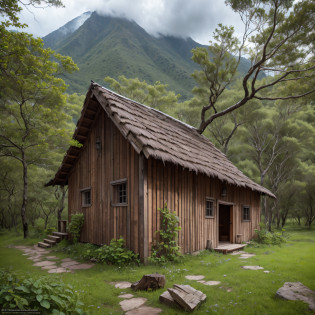 In the heart of the imposing Salazar Mountains, situada em um recanto isolado e majestoso, lies a lonely hut. Erected with sturdy trunks of ancient trees, a estrutura resistiu ao teste do tempo, with marks of harsh weather and inclement weather etched into its aged fa�ade. The steep roof of dark slate tiles allows snow and rain to drain quickly, avoiding dangerous buildups.
A cabana, modesta e acolhedora, has only one room, onde vive um velho ferreiro e seu jovem neto. The interior is cozy, iluminado por uma lareira crepitante que oferece calor e uma luz suave nas noites escuras e frias. The environment is permeated by the characteristic aroma of burnt wood, blended with the metallic smell of wrought iron.
Ao lado da cabana, encontra-se a forja, a sacred place where the blacksmith masters the fire and gives life to the metal pieces. The flames dance and glow in the darkness, as the hammer resonates in a symphony of rhythmic beats, Shaping Incandescent Steel with Mastery. The walls of the forge are covered with hanging tools, Each containing its own history of use and experience accumulated over the years.
Um pequeno caminho serpenteia pela paisagem montanhosa, ligando a cabana ao diminuto vilarejo que abriga apenas 30 almas corajosas. The path is narrow and steep, forcing any traveler to demonstrate dexterity and endurance to overcome the challenges posed by the rugged terrain. Ao longo do percurso, vislumbres das vistas deslumbrantes se revelam, com penhascos imponentes e vales profundos que parecem engolir a luz do sol.
No trajeto entre a cabana e o vilarejo, There is a secluded hunting lodge, which serves as a refuge for fearless hunters facing the dangers of the mountains in search of food. Its structure is more rudimentary, built with rustic trunks and camouflaged among the dense vegetation. Ao seu redor, Carefully arranged traps testify to human presence in harmony