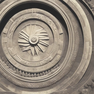 Mysterious Horizons archway, circular logo --upbeta --q 2 --s 5000