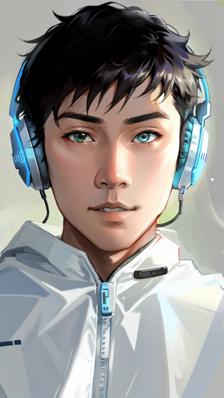 Allafed Asian boy wearing headphones and jacket, profile picture 1024px, twitch streamer / gamer ludwig, with headphone, headshot profile picture, with headphone, halfbody headshot, yihao ren, Wearing a gaming headset, wearing a gaming headset