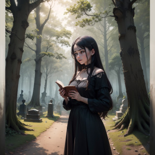 There was a small peaceful town set in the middle of a dense, mysterious forest. Os moradores viviam tranquilos, Until a series of dark events began to happen.

Um dia, um nevoeiro pesado e sinistro envolveu a cidade, enchendo as ruas com uma atmosfera de incerteza e medo. People began to report strange apparitions of shadows that slid down the walls of houses and empty streets at night.

In the beginning, The locals tried to ignore the scary stories and attributed it all to a simple imagination. No entanto, a cada noite que passava, os acontecimentos macabros tornavam-se cada vez mais frequentes e assustadores.

One of the victims of this atmosphere of terror was a young woman named Anna. She woke up every night with the feeling that she was being watched, but he could see nothing but the figure of the shadows moving slowly around him.

Eventualmente, Anna began to feel an overwhelming weight on her body as she tried to sleep, as if something invisible was pressing on his soul. Desesperada, She decided to investigate the origin of these dark apparitions.

Anna began researching the history of the city and discovered an ancient tale about a vengeful spirit that haunted the forest around the city. Segundo a lenda, That spirit had been imprisoned centuries ago, mas agora, por algum motivo desconhecido, estava novamente atormentando os moradores.

Determined to end this curse, Anna decidiu explorar a floresta durante o dia em busca de respostas. While walking among the trees, She found an old abandoned cemetery, where he suspected that the vengeful spirit might be connected.

Anna began to search the graves, desperate for any clue that could help her defeat the evil spirit. Foi quando ela encontrou um velho e misterioso livro coberto de poeira e teias de aranha.

Ao abrir o livro, Anna discovered an ancient spell that, supostamente, could free the imprisoned spirit