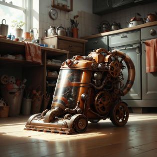 <lora:SteamPunkAI:.9>  CogPunkAI   vacuum cleaner