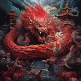 digital art wonders, symbolism, indonesian art, illusionary paintings, red hyper-detailed, hyper-realistic, 4d dimension, ultra-detailed, highest detail quality, ultra-realistic, cinematic--ar 9:21 --quality 2 --s 750 --v 5. 1