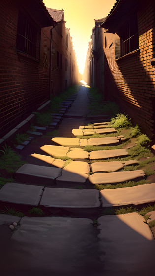 There is a narrow alley?There are brick buildings, narrow street,No windows and doors in a narrow Chinese alley, alleys, alleys, alley, shady alleys, Narrow streets, Narrow and winding horror streets, Back alley?Wide-angle lens vanishing point, In an alley, center straight composition, vanishing point perspective, inspired by Ryoji Ikeda, point perspective, one-point perspective, one-point perspective, 1-point perspective, Deep lines and shadows, multi-point perspective, deep 3 point perspective, Ink follows movement, hand-drawn animation, one-point perspective?