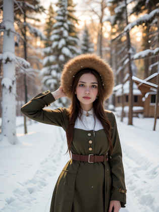 in nature, in the woods: style of paintings by Mikhail Nesterov