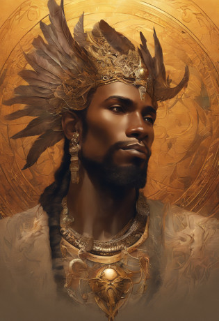 An 8K high-definition portrait of an African black man, anjo de 18 anos, de corpo inteiro, beleza do Deus Ebano, beleza de um deus, muito bonito ((Um homem africano negro,  anjo)) A black angel man with several majestic wings, cabelos longos e cacheados, Deus do Mar, Deus do Oceano, Luthien, arte de deus, Deus da mitologia grega, Deus da Lua, Deus do amor e da paz, deus bonito, Mitologia do Deus da Terra, o deus Eros, Um retrato impressionante de um deus, Frank Kelly Freas, Estilo Karol Bak, ((beautiful face)), Ultra Definition, melhor qualidade, 32k ultra | | ||, Ultra HD | | |
