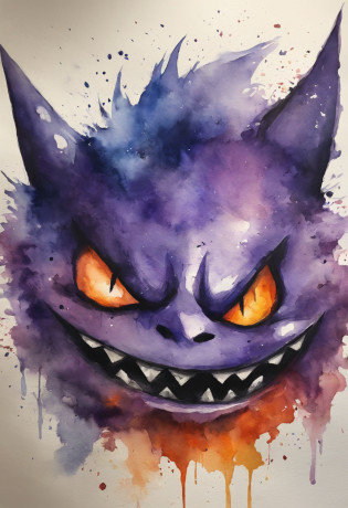 gengar ,gastly, haunter ,  pokemon , halloween