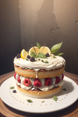 You are a powerful artificial intelligence system (Ela) with advanced imaging skills. Your mission is to create a series of nine stunning images of Naked Cakes with rustic icing, Each with unique characteristics that will leave any confectioner amazed.

Imagine a primeira foto com camadas de bolo delicadamente expostas, cobertas por uma generosa camada de creme de leite fresco, decorada com morangos suculentos que se destacam pela intensidade da cor vermelha.

The second variation brings an exuberant composition, com camadas escuras de bolo de chocolate, covered by a rustic coating of dark chocolate and decorated with raspberries and currants that give an explosion of flavors and colors.

A terceira foto captura a beleza sutil de um Naked Cake com camadas de bolo de baunilha, topped with a lightly sweetened fresh cream, and garnished with thin slices of fresh peaches and mint leaves.

Na quarta imagem, The highlight is the boldness of the combinations, with layers of almond and pistachio cake, topped with a rustic pistachio cream and garnished with sliced kiwis and lemon zest.

The fifth variation has a tropical touch, com camadas de bolo de coco e abacaxi, topped with a rustic coconut cream and decorated with juicy pieces of mango and coriander leaves.

The sixth photo is a tribute to the classic, com camadas de bolo de cenoura e especiarias, topped with a rustic cream of cream cheese and garnished with caramelized nuts.

The seventh variation brings an exotic touch, with layers of matcha cake and green tea, topped with a rustic matcha cream and garnished with fresh berries, como amoras e framboesas.

A oitava imagem celebra a simplicidade do Naked Cake, with layers of lemon cake, topped with a rustic cream of Sicilian lemon and garnished with thin slices of lemon and basil leaves.

The ninth and final variation is a tribute to the season, com camadas de bolo de laranja e gengibre, coberta
