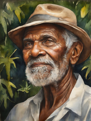 tmasterpiece, Smart old man walking through the jungle in fireflies, (high detal: 1 1), The face of an old man, Natural skin, high high quality, NSFW, beautidful eyes, (detailed faces and eyes), (the face: 1 2), noise, Extra, Realphotos, .....PSD, Lamp film photography, foco n�tido, contrasty lighting, Detailed skins, High resolution 8K, insanely details, realisticlying, professional photoshooting, 8K  UHD, SLR camera, gentle illumination, high high quality, Film Particle, Fujifilm XT3