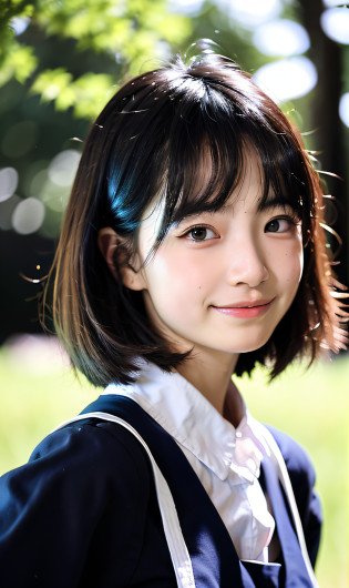 qincai, 1girl, (?masterpiece),((The ultra-detailliert)), (High Definition CG Illustration), (deadpan), (Top image quality:1.2),realistic8K UHD,high-detail,(1girl:1.2),High-quality textures,intricate detailes,the detail,Very detailed CG,high quality shadow,realistic representation of face,Beautiful delicate face with details,Detail Beautiful delicate eyes?brown eye pupil?A perfectly proportioned face?depth of fields,ciinematic light,lensflare,Ray traching,Perspective Alafed asian woman wearing short skirt and bow tie?cute school girl?Japan Female Student Uniform?with a Japanese school uniform?Japan wearing school uniform?a hyperrealistic schoolgirl?hi-school girl?a hyperrealistic schoolgirl?girl wearing school uniform?girl wearing school uniform?Wearing a school uniform?of a schoolgirl posing?full bodyesbian? Nice skin?glistning skin?lovely thighs?glowing thigh?shining legs?3 people?Snuggling?18year old?kawaii?a smile, a prominent nose,slender face,tall girl,(big eye:1.2),red blush,shiny lip,perfect bodies,lean body,Particles of light,(big breasts thin waist:1.3),large full breasts,distinct_image,high_resolution,(shinny skin), solofocus, (brown haired), (Fine beautiful eyes and fine face),(finerly detailed face), (Striped hair), light source contrast?short-hair?((a smile))?(pureerosface_v1:0.5)?(ulzzang -6500-v1.1:0.5)?