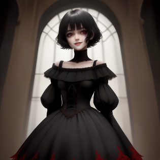 Arte oficial, Unity 8k, super detalhado, melhor qualidade, escuro, dark, red, vermelho e preto, horror, 1menina, lo gothic, idol, coreana, kpop, linda, beautiful, muito bonito, sorrindo, com medo, sorriso assustador, misteriosa, olhar para o espectador, cabelo preto escuro, franja preta, franja, cabelo curto, sem luz, noite, darkeness, floresta, dark, black, preto, terror, vestido, gotic, vitoriano, andando, corredor, old mansion, assombrado, segurando vela, assustador, atmospheric, mistic, romantico, assustador, literatura, arte, moda, era vitoriana, Haunted Mansion, vitoriano, decoration, complexidades, contemplation, profundidade emocional, sobrenatural, 1 menina, solo, peito plano, cavaleiro, fantasia, short hair, preto, very dark, terror, assustador, sentimental, medonho, dark concept, vermelho, vestido detalhado, black and red, menina bonita, perfeito, black hair.