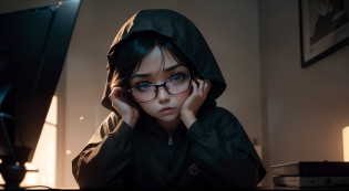 (foco n�tido:1.2), An award-winning photo from the podcast's live stream,um garoto Lee Joon-gi idade 8 anos de idade emissora no quarto com luz completa neon led computador,wear big nerd glasses,Capuz, morena,fone de ouvido grande e grande,Microfone Podcast, falando ao microfone, ,thunderstorm outside, Lackluster backlighting, Pele extremamente detalhada, tristeza, hopelessness, olhos manchados, (Sombras profundas:1.1), alto contraste, Olhos bonitos, Absurdo, 8k, (alta qualidade: 1.3), , artstation hd |, arte conceitual, Rosto e corpo detalhados, fotografia premiada, (Moody Lighting:1.2), profundidade de campo , Bokeh, 4k, HDR,circunstanciado. Variations