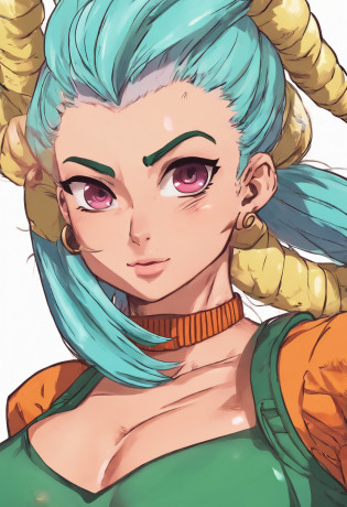 ((Uma linda mulher jovem atraente,  com traje de cosplayer de Bulma, personagem inspirado de dragon ball, cosplayer realista:1.2)),extremamente detalhado, melhor qualidade, de ((foto retrato do rosto:1.5), (Foto RAW, 8k UHD, qualidade superior, melhor qualidade, altamente detalhado: 1.2),
