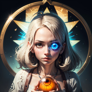 An all-seeing crystal ball, mystical third eye, the eye of providence, eye of providence, fantasy game spell symbol, mystic illustration, Portrait of a mystical giant eye, todos vendo olho, mystic eye, all - seeing eye, ( todos vendo olho ), olho illuminati, giant eye magic spell, bola de cristal, abrindo o terceiro olho --auto