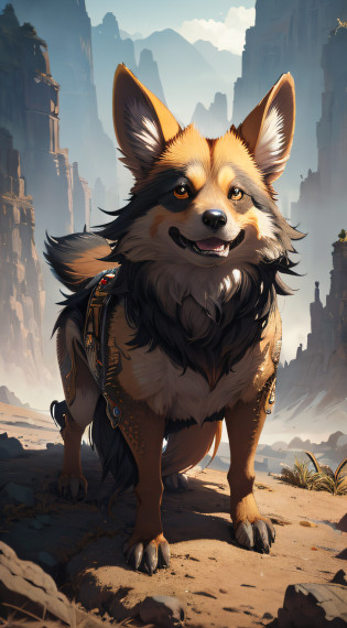 national geographic award winning gopro hero shot style of a New Guinea Singing Dog, detailed, 16k, sf, intricate artwork masterpiece, ominous, matte painting movie poster, golden ratio, trending on cgsociety, intricate, epic, trending on artstation, by artgerm, h. r. giger and beksinski, highly detailed, vibrant, production cinematic character render, ultra high quality model:1