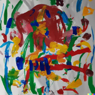 Paint modern art like a 5 year old