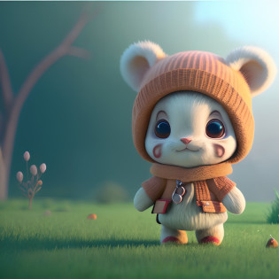 Arafad image girl walking tiger in field, cute digital painting, female explorer mini cute girl, realistic anime 3 D style, kids art in ArtStation, adventure surreal rendering, digital cartoon drawing art, cute detailed digital art, fantasy matte painting, cute, cartoon digital painting, Artgerm and Atey Ghailan, animated style rendering, tiger turns into a puppy