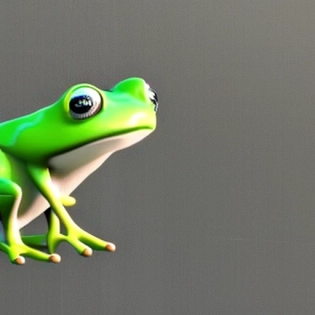 frog, green, multimedia, a bit of reality, on a green meadow, with big eyes, in sunny weather, 4K, 3D, catches a fly with its tongue,