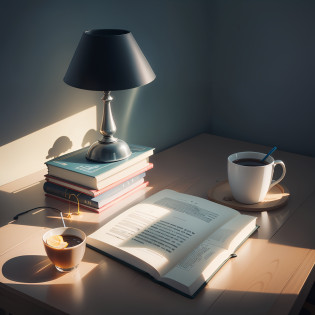 here is a desk lamp that is on a wooden table, highly detailed soft lighting, photorealistic lighting, with photorealistic lighting, hyper - realistic lighting, detailed lighting hd 4k, soft lighting 8k resolution, soft lighting 8 k resolution, realistic soft lighting, hyperrealistic lighting, hyper realistic lighting, detailed lighting, 8 k. volumetric lighting. dark --auto