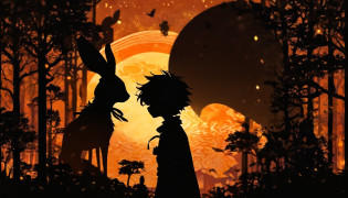 (Silhouette Art,cutouts:1.6)
(((Paper cutting art,A world where only black exists:1.3)

(Cowboy Shot),1 girl,Solo,
(Rabbit-eared girl,profile:1.2),white, Clear and beautiful face,Fifteen nights?lapin?Mochi

break
(Gold Moon)
Textured glass background,Arcana World