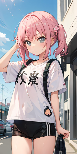 Cute little girl s, Chibichara, It's hot,
