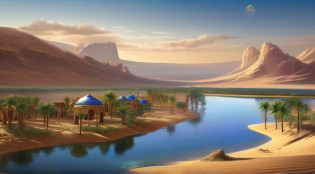 An oasis in the desert?lake