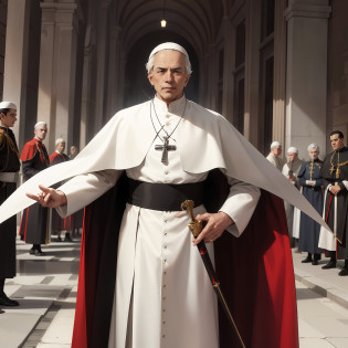 Leonel Bernard Syneger was not only a pope but also a mentor to Edward and Henry. Despite his imposing stature and fierce exterior, he concealed a gentle heart within him. He regarded Edward and Henry as his own children. Leonel had a robust physique, often seen in pope's robes and puffing on a cigar. He played a significant role in the 