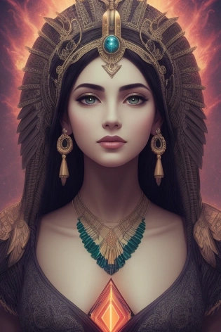 A visual stunning photo of the Egyptian goddess isis, egyptian mythology, egyptian background | centered| intricate| highly detailed| breathtaking beauty| precise lineart| vibrant| comprehensive cinematic| Anna Dittmann, glow, sunlight