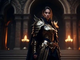 1girl, (full body), (action shot), (dynamic pose), (Artoria Pendragon (Saber)), wearing dark robes, temple background, symmetrical eyes, (beautifully detailed face, beautiful detailed eyes), dramatic lighting, (photo realism:1. 4), realistic, sharp focus, HD, highly complex, intricate, photography, hyperrealism, hyperrealistic, raytracing, physics-based rendering, ((8k, RAW photo, masterpiece), High detail RAW color photo, (highest quality), (best shadow), (best illustration), ultra high resolution, highly detailed CG unified 8K wallpapers)