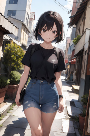 (nsfw:0.8) ,absurdres, highres, ultra detailed, (1girl:1.3),
BREAK
, Design a beautiful temple scene, with intricate architecture, lush gardens, and a sense of peace and spirituality.
BREAK
, Create an image of a destructive demon, with fearsome features, dark powers, and a thirst for chaos and ruin.
BREAK
, Design an image with a fisheye lens effect, capturing a wide field of view with a distinctive, curved perspective.
BREAK
, Create a rooftop view in an urban setting, with panoramic cityscapes, dramatic skylines, and a sense of elevation.
BREAK
, Illustrate a tender moment between a parent and child, capturing their bond, love, and connection.
BREAK
, Illustrate an image using pointillism, with tiny dots of color meticulously placed to create a cohesive and visually stunning whole.