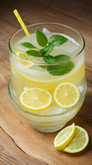 A bowl of water with lemon slices and flowers, with lemon skin texture, it has lemon skin texture, made of flowers and fruit, lemonade, fruit and flowers, ???, lemonlight, Pink and yellow, !!Natural beauty!!, photorealistic oil on canvas, made of fruit and flowers, lemon, photorealistic oil painting, Soft glow