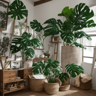 ???best possible quality?high qulity?fantastically detailed? CG ?? 8k ???A monstera?inside room?shimmer?Award-winning photography????, fantastically detailed, Trends on ArtStation, Trends on CGSociety, intricated, high detailes, Dramatic, The art of midjourney