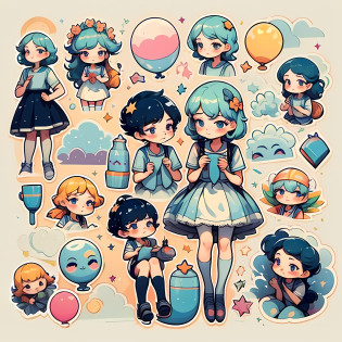 1 sticker?Handbook??sticker sheet?1boy and 1girl?weddingdress?vests?See-through installation?Maid outfit?JK school uniform?sailor suits?Lolita style?A barefoot?roller skates?Ruffled socks?Wet pantyhose?Lace wreath on the legs?garter belts?Cross legs?Stand?[Boo gesture]?Put your hand to your mouth?dynamic�angle?Facing the viewer?Lifting skirt?Adjust over-the-knee socks?stooping?Holding a mug?Hold the cheeks?Pinch your hair?autumnal?skies?As estrelas?meteor shower?rainbowing?falls?rice paddies?cliffs?flowerfield?playground?water fountain?Temple?exploding?Magic ring?colored glass?steamy?Star Angel?Starry Sky Law?masterece-piece?high detailes?Medium shot?exquisite facial features?Perfect face?Glowing skin
Wait to start Bouquet in hand?Salute?sparklers?balloons?Champagne?? water colour?white backdrop? simple�background? smallest? Cutes? Small? color pastel? Vector styles? no gradient