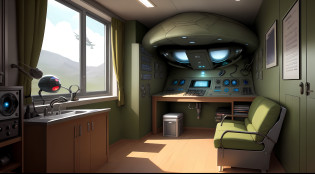 commando room, control an alien spaceship
