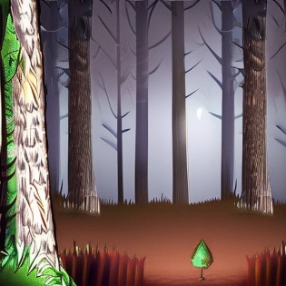 Change the background to a dark forest
