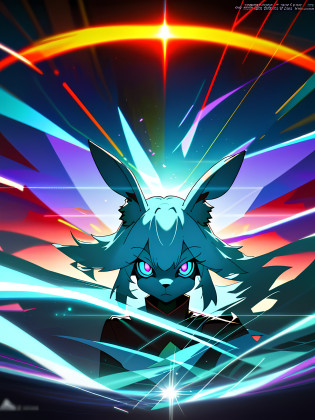 (blame! style abandoned tech landscape), (Zen, Amy Sol style), (like a tunnel that you follow to a tunnel of its own down a hollow in a cavern where the sun has never shone), abstract anthro rabbit figure wearing bunny ears, a blue anthro furry kemono rabbit, (vast decrepit scenery:1.2) blame! style, furry azure blue bunny rabbit in a purple shirt with a black background, blue anthropomorphic bunny rabbit, with glowing eyes, anthro portrait, head-on portrait, nightmarish illustration, glowing eyes everywhere, intense eye contact, hybrid human / anthro, electrixbunny, rabbit anthro portrait, ((portrait)), bunnypunk, weirdcore voidpunk fursona, wearing bunny ears, cover art with light abstraction, abstract, simple vector art, contemporary Cybernetic art, color gradients, soft color palettes, layered forms, whimsical animation, style Ethereal abstract, 4K, --v6
