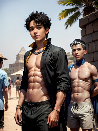 Boy aged 15 and 14 and 13 years in Egypt boy male without brown skin clothing marked abdomen, cabello lasio liso cuerpo entero  mirando al espectador cabello liso negro sonrrisa linda, atras de el de fondo esta la ciudad palacios egipcios paisajes del antiguo egipto,Boy aged 15 and 14 and 13 years in Egypt boy male without brown skin clothing marked abdomen, cabello lasio liso cuerpo entero mirando al espectador cabello liso negro sonrrisa linda, Behind the background is the city Egyptian palaces landscapes of ancient egypt boy of 15 and 14 and 13 years of age in egypt boy male without clothing of brown skin abdomen marked, cabello lasio liso cuerpo entero mirando al espectador cabello liso negro sonrrisa linda, They are in a palace oasis face with fine features boy of 15 and 14 years of age in Egypt boy male without clothes, in boxers in transparent white underwear of brown skin marked abdomen, zona v marcada ingle marcada cabello lasio liso cuerpo entero mirando al espectador cabello liso negro sonrrisa linda, estan en un palacio oasis rostro con razgos finos, con joyas tipicas del antiguo egipto