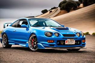 polished steel CELICA6 built for rock crawling stands on concrete wall, custom car body modified for rock crawling, jumper car dance, import offroad tuner, big offroad futuristic tyres, bedlock rims, graffiti, sandstorm, photorealistic, shot by Sony a7iii <lora:CELICA6:0.8>