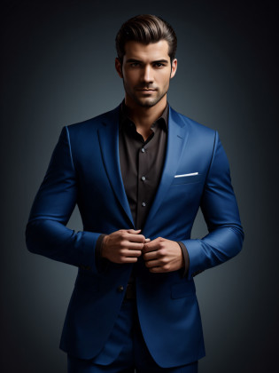 Crear un avatar de un hombre de negocios exitoso con un fondo plano. El hombre de negocios debe tener una apariencia profesional y estar vestido con un traje elegante. Your posture should reflect confidence and determination. Make sure the avatar has friendly facial features and a serene expression, transmitiendo al mismo tiempo autoridad. El fondo plano debe ser sencillo y acorde con un entorno de oficina. Utiliza colores sobrios y neutros para proyectar seriedad y profesionalismo. I'm surprised by an avatar ready to make decisions and conquer the business world., 8k, mejor calidad, obra maestra, realista, foto realista, ultra realista, 1 persona, detallada, perfect ilumination, DSRL, foto profesional, 4k