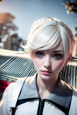 Anne Hathaway,(masterpiece:1.4), (8k, photorealistic, RAW photo, best quality: 1.4), Japanese, (1girl), beautiful face, (realistic face:1.4), (white hair, long ponytail hair:1.3), beautiful hairstyle, beautiful detailed eyes, (best ratio eyes:1.5), attractive, ultra high res, ultra realistic, highly detailed, best aspect ratio, (detailed face: 1.4), looking at the viewer, red lipsticks, (best finger ratio:1.5),  (white superhero theme, charismatic, there is a girl at the top of the city, wearing transparent lingerie Spider-Man costume, she is a superheroine), [ ((25 years), full body, (realistic eyes:1.2), ((Spider-Man pose), show of strength, jumping from one building to another), ((sandy urban environment):0.8)| (cityscape, at night, dynamic lights), (full moon))] # Explanation: The Prompt mainly describes a 4K painting of ultra-high definition, very realistic, very detailed. It shows a superheroine at the top of the city, wearing a Spider-Man costume. He is 25 years old and his entire body is shown in the painting. In terms of portraying the actions of superheroines, spiders are employed, (no bra:1.4), perky_nipples, (exposed_nipples, exposed breasts, realistic breasts of high proportion, realistic large breasts):1.3), (mouth shut:1.4), (camel_toe_pussy:1.3), innie_pussy,
