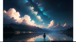 Anime scenery of shining stars in the sky of water body in daytime, cosmic sky. by makoto shinkai, makoto shinkai cyril rolando, By Shinkai Makoto. - H 2160, ( ( By Shinkai Makoto ) ), style of makoto shinkai, By Shinkai Makoto!, by makoto shinkai, by makoto shinkai?iPhone Wallpapers