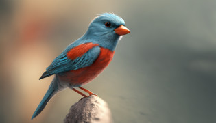 diamanr bird four-color blue aquamarine orange red all over its body that this in a tree is the main protagonist Natural realistic rendering, fotorrealista altamente detallado, render fotorrealista, Arte conceptual fotorrealista, Render hiper real, Renderizado 3D realista rojo, Aves f CGsociety, Imagen fotorrealista, fotorrealista altamente detallado, Renderizado detallado hiperrealista, Imagen detallada fotorrealista, Red bird, super detailed render, Renderizado de alta calidad