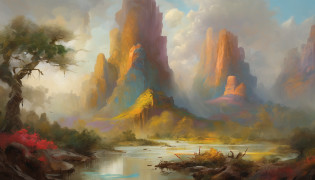 Ancient Chinese landscapes?mountain ranges?rios?Auspicious clouds?rays of sunshine?tmasterpiece?super detailing?Epic composition?hyper HD?high qulity?extremely detaile?offcial art?Unity8k wallpapers?super detailing?Intentional realm, 32k -- v 6
