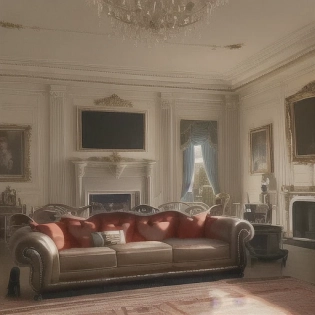 Scene 1:A classic British living room is depicted with a TV showing a Formula 1 race. The room has an elegant ambiance, with traditional furniture and classic decor. Scene 2:The Formula 1 car emerges from the TV screen and moves towards the forefront of the scene. Simultaneously, the living room furniture starts moving closer to the camera, creating a surprising effect. Scene 3:The living room furniture disappears, and now a giant Formula 1 car dominates the scene. It is prominently displayed, emphasizing its grandeur and power. Scene 4:The Lenovo logo appears, concluding the storyboard.