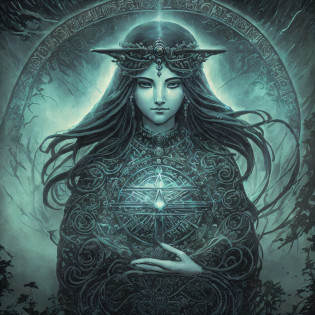 The Priestess card in the Tarot is an enigmatic and mysterious figure. It represents intuitive wisdom, connection to the spiritual world, and feminine power. The Priestess is portrayed as a serene and contemplative woman.

She wears a long, flowing dress, usually in shades of blue or silver, symbolizing serenity and connection to intuition. Her hair is long and loose, framing her smooth, expressive face. His eyes are deep and penetrating, revealing an inner wisdom.

The Priestess holds a sacred book in her hands, symbolizing the occult knowledge and secrets of life and the universe. It represents the ability to access information and wisdom beyond the physical senses, relying on intuition and connection to the divine.

Around it, there is a veil that symbolizes mystery and secrecy. She is the guardian of ancient mysteries and esoteric knowledge, being the bridge between the material and spiritual worlds.

Behind the Priestess, there is a blue cloth or curtain, representing the subconscious and the depth of the mind. She is the keeper of the hidden secrets and has an intimate connection to the spiritual realm.

The Priestess's posture is calm and centered, emanating a sense of serenity and balance. She invites those who encounter this card to connect with their intuition, listen to the inner voice, and explore the spiritual world for answers and guidance.

The Priestess's letter reminds us of the importance of seeking the balance between rational knowledge and intuitive wisdom, of trusting our intuition, and of honoring our connection to the divine. It invites us to explore the depths of our own soul and to embrace the wisdom that resides within us. Fa�a essa ilustra��o colorida