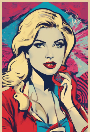 We can doit poster, poster of a woman with a red bandana and a blue shirt, strong woman, violet polsangi pop art, we can do it, regal and proud robust woman, feminism, feminist art, anime rosie the riveter poster, pin-up poster girl, by Susan Heidi, by Hugh Hughes, ( art fitzpatrick ), by Loren Munk, inspiring art